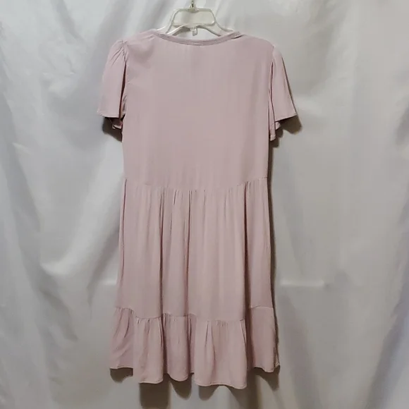 Knox Rose Woman's Flutter Short Sleeve Embroidered A-line Dress - Picture 12 of 14